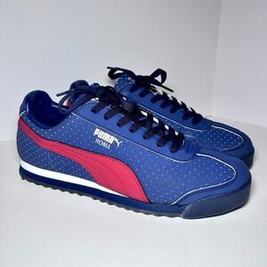 Men's Puma Roma Perf NBK Size 8.5 Peacoat Navy Blue/High Risk Red